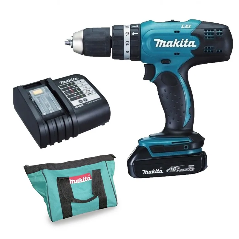 Taladro Percutor Makita 1/2" 18 VOL CARG+BATERIA