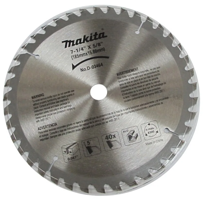 Disco de Sierra 7 1/4 Pulg 40 dientes Makita